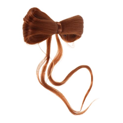 Homoyoyo Leicht Braune Schleifen Haarspange aus Synthetischen Fasern Weicher Dutt Haarschmuck Einfach zu Verwenden Langlebig und Realistisch Vielseitige Haarnadel für Damen und Mädchen von Homoyoyo