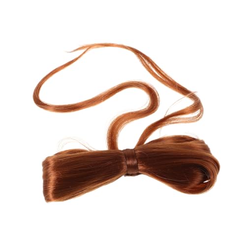 Homoyoyo Leichter Braunfarbener Haarknoten mit Schleife Synthetische Haarverlängerung Weiche Haarklammer für Damen und Mädchen Einfaches Styling Elegant Traditioneller Look Vielseitiger von Homoyoyo