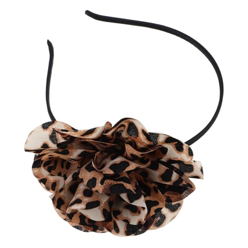 Homoyoyo Stirnband Mit Leopardenmuster Und Großer Blume Bequemes Und Vielseitiges Haarband Für Besondere Anlässe von Homoyoyo