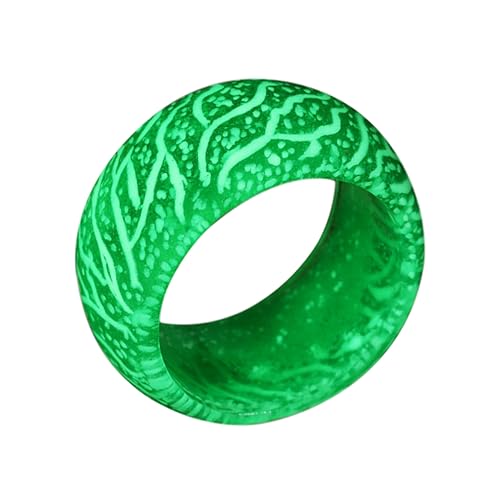 Homoyoyo Leuchtender Crack Ring Damenring Resin Grün Langlebig Modisch Alltags Schmuck von Homoyoyo