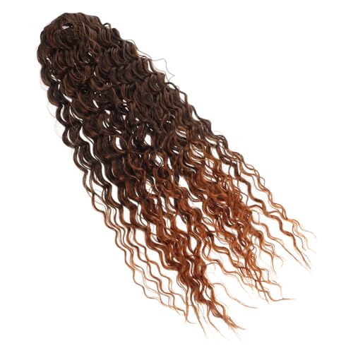 Homoyoyo Lockerer Lockiger Pferdeschwanz Haarteil mit Elastischem Netz Atmungsaktiv Weiches Synthetisches Material Afrikanische Locken Geflochtene Haarverlängerung für Damen von Homoyoyo