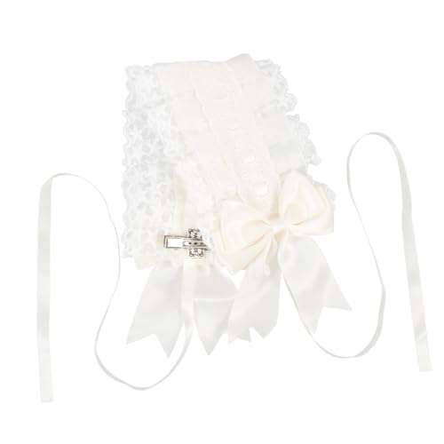 Homoyoyo Lolita Lace Headband Damen Süßes Haaraccessoire Mit Großen Schleifen Und Spitzendetails Für Cosplay Partys Und Besondere Anlässe Hochwertige Verarbeitung Cremefarbe Mit von Homoyoyo