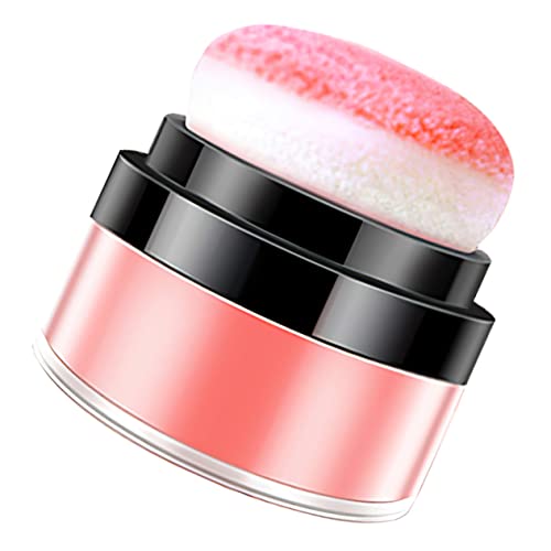 Homoyoyo Loose Powder Blush für Damen mit Puff Leichtes Atmungsaktives Blush für Strahlendes Make Up für Wangen und Gesicht mit Praktischem Schwammapplikator von Homoyoyo
