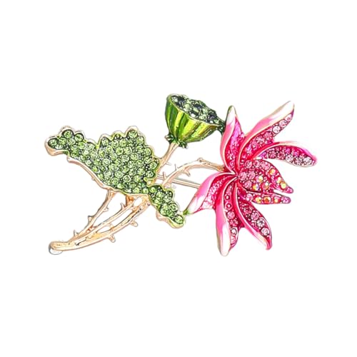 Homoyoyo Lotus Brosche Für Damen Elegante Anstecknadel Aus Perfektes Accessoire Für Kleidung Und Schals Langlebig Und Stilvoll Für Besondere Anlässe Oder Alltag von Homoyoyo