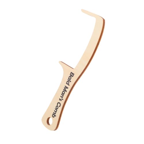 Homoyoyo Lustiger Holz kamm für Glatzköpfe Witziges für Männer Praktisches Bart Styling tool Minimalistisches Design Perfektes Party mitbringsel und Freundschaftspräsent von Homoyoyo