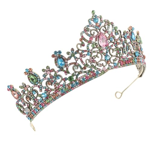 Homoyoyo Luxuriöse Brautkrone mit Funkelnden Kristallen Barockes Tiara Haaraccessoire Eleganter Haarschmuck für Frauen für Hochzeit Geburtstag Abschlussball und Festliche Anlässe von Homoyoyo