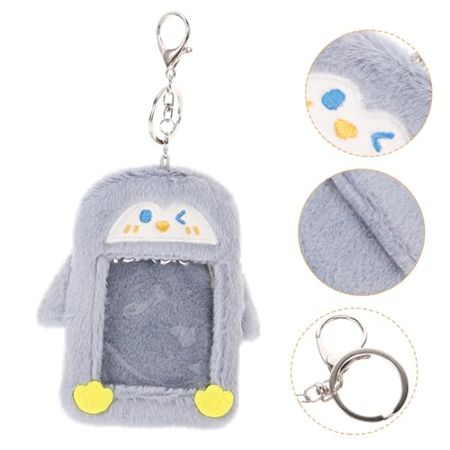 Homoyoyo Plüsch Kartenhalter Im Cartoon-Design Graue Pinguin-kartenhülle Für Id-Karten Buskarten Und Visitenkarten Praktische Aufbewahrung Für Schule Und Alltag von Homoyoyo