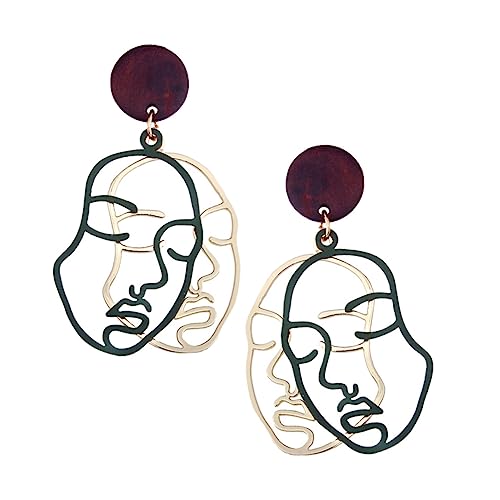 Homoyoyo Mädchen Ohrstecker Ohrringe Ohrring Mit Sauberen Konturen Kreativer Ohrschmuck Abstrakter Gesichtsohrring Schöner Ohrentropfen Ohrring Green Legierung Homoyoyo Mädchen Ohrstecker Ohrringe Ohrring Mit Sauberen Konturen Kreativer Ohrschmuck Abstrakter Gesichtsohrring Schöner Ohrentropfen Ohrring Green Legierung von Homoyoyo