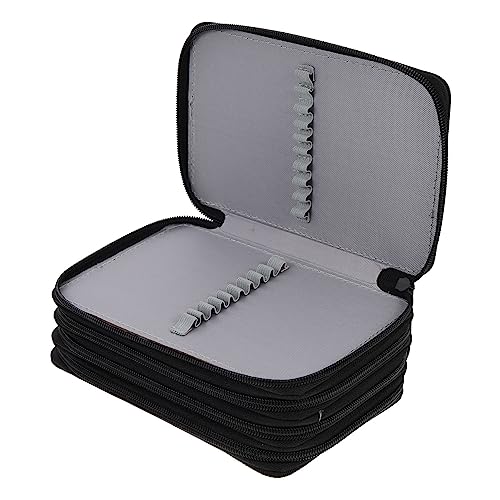 Homoyoyo Mäppchen Stift aufbewahrung kugelschreiberständer Pin-Container stifttasche abriebfester Bleistiftbeutel ästhetisch groß Tragbarer Bleistiftbeutel Kunststiftfall Oxford-Stoff Black von Homoyoyo