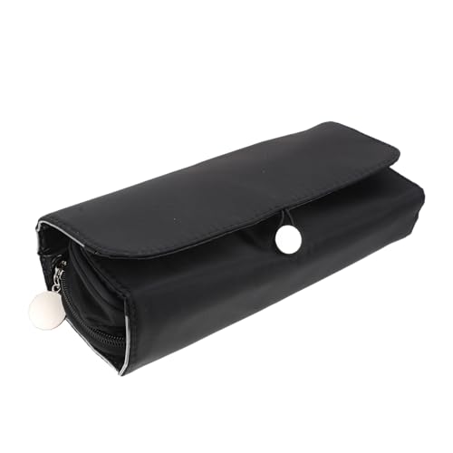 Homoyoyo Make Up Pinsel Tasche Fassungsvermögen Tragbarer Kosmetik Organizer Multifunktional Kompakt Schwarz für Damen Reise und Alltag von Homoyoyo