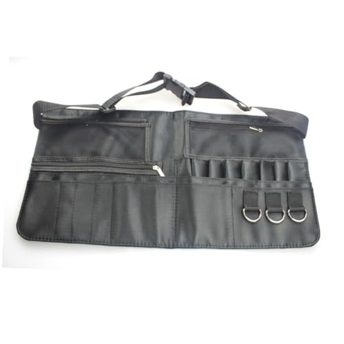 Homoyoyo Make up Pinsel Organizer Gürtel Verstellbar mit Fächern Tragbare Kosmetiktasche mit Mehreren Taschen Professionelle Schminktasche für Make up Tools Schwarzer Taillenbeutel von Homoyoyo