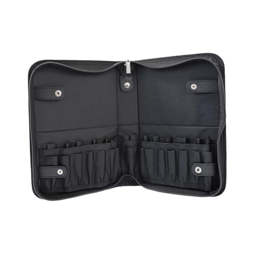 Homoyoyo Make up Pinsel Organizer Tasche mit Fächern Großer Tragbarer Kosmetiktasche für Damen Aufklappbar Stabiler Make up pinselhalter für Reisen und Professionelle Nutzung von Homoyoyo