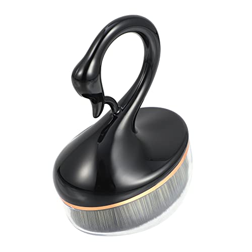 Homoyoyo Makeup Puder Foundation Pinsel Flach Ovaler Concealer Pinsel Tragbar Swan Handle für Makelloses Auftragen von Losem und Gepresstem Puder Geeignet für Reife Haut und Professionelle von Homoyoyo