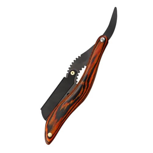 Homoyoyo Manueller Bartschneider Holzgriff Rasiermesser Herren Barttrimmer Schwarz Leicht Tragbar Präzise Formkontur für Reise und Familie von Homoyoyo