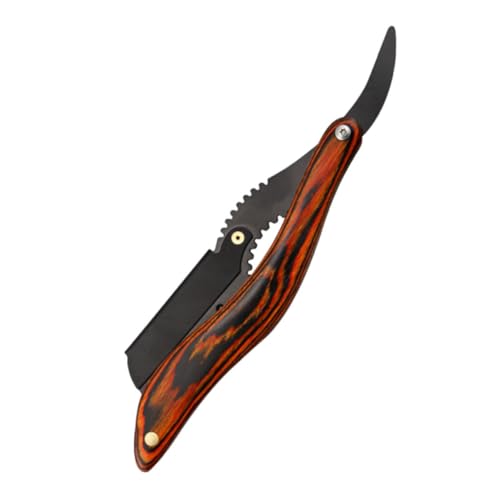 Homoyoyo Manueller Barttrimmer Holzgriff Vintage Rasiermesser Bartpflege Tragbar Stabil Für Herren Bart Augenbrauen Haarschneiden Multifunktional Leicht Und Langlebig von Homoyoyo