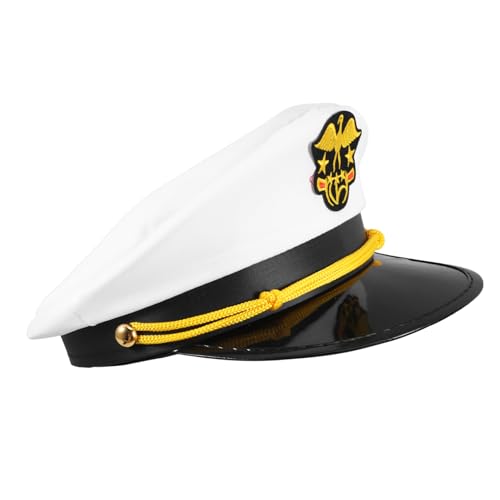 Homoyoyo Marinemütze Für Herren Kapitänsmütze Segelmütze Festival-stil Für Männer Cosplay 56 Cm Umfang von Homoyoyo