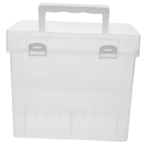 Homoyoyo Marker Organizer Box mit Griff Hochkapazitäts Aufbewahrungsbox für Malutensilien Transparente Stifte Container für Marker und Zeichenwerkzeuge von Homoyoyo