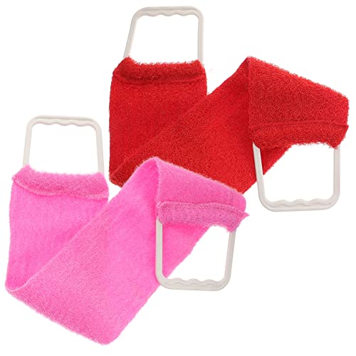 Homoyoyo Doppelseitiger Massagegurt Zur Körperpeeling Für Dusche Peeling-rückenschrubber Badetuch Mit Natürlicher Stärke Für Glatte Haut Für Männer Und Frauen Zufällige Farben von Homoyoyo