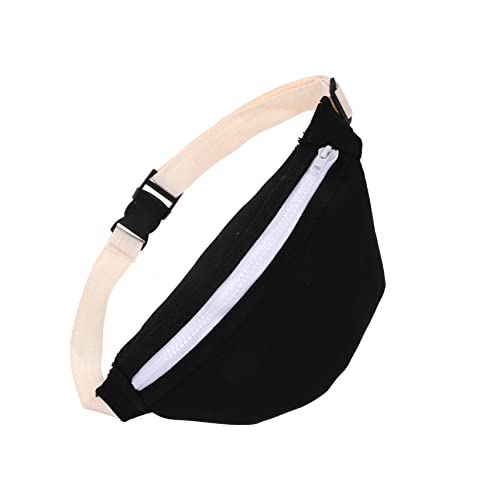 Homoyoyo Mehrzweck Gürteltasche für Kinder Stylische Hüfttasche Tragbare Brusttasche Canvas Reißverschluss Unisex Design für Jungen und Mädchen Aufbewahrungstasche für Außenbereich von Homoyoyo