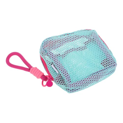 Homoyoyo Schlüsselanhänger-Tasche Mit Netztasche Aufbewahrung Für Diverse Dinge Mit Quadratischem Gitter Reise-Make-up-Organizer Für Frauen Und Mädchen von Homoyoyo