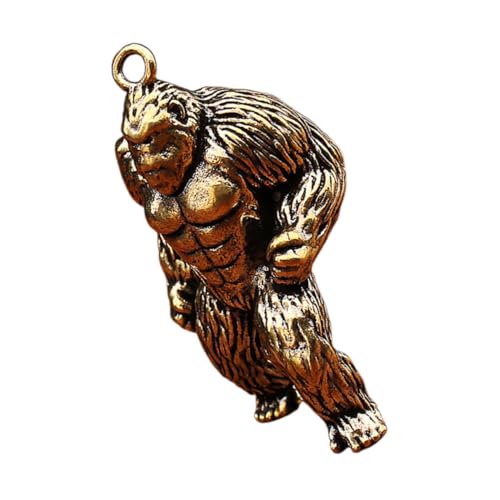 Homoyoyo Miniaturschmuck Messing Gorilla Figur Retro Dekoration Hängende Statue Tier Statue Klein von Homoyoyo