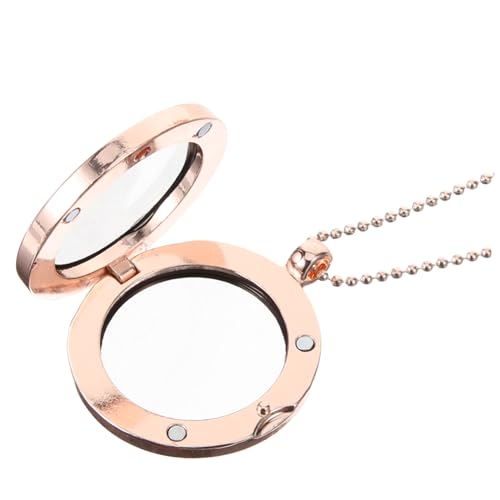 Homoyoyo Runder Fotoschmuck Anhänger Aus Metall Offenes Design Für Diy Schmuck Einfach Anwendung Für Halsketten Und Kreative Bastelprojekte Rosegold-finish von Homoyoyo