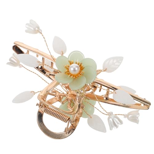 Homoyoyo Metal Haarklammer Glockenblumen Design mit Perle Starker Rutschfester Leichter Haarklammerclip für Dickes Haar Vielseitiges Styling für Frauen und Mädchen bei Sommer und von Homoyoyo
