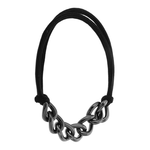 Homoyoyo Metall Haargummi mit Kette Elektrobeschichtet Elastisch Dicke Pferdeschwanz Halter Armband Vielseitig Damen Accessoire von Homoyoyo