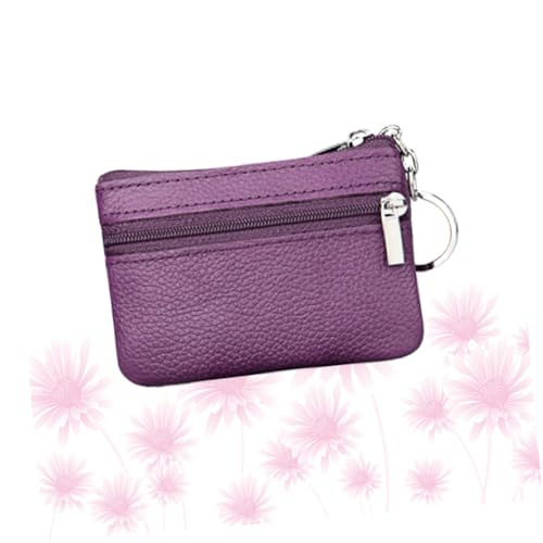 Homoyoyo Mini -Handtasche Geldbörse für Frauen Geldbeutel Münze Münzbeutel für Damen PU-Geldbörsen süße Münzgrundstück Kartenhalter für Damen Mini-Geldbörse für Damen Violett von Homoyoyo