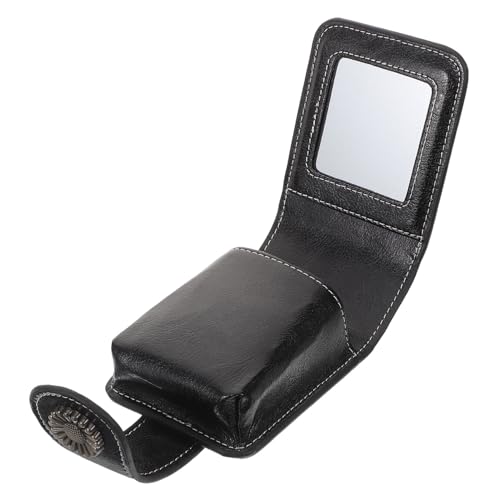 Homoyoyo Mini Lippenstiftetui mit Spiegel Kompakte Make up Tasche für Damen Praktischer Lippenstifthalter mit Knopfverschluss Tragbare Kosmetiktasche für Handtasche für Reisen und Alltag von Homoyoyo