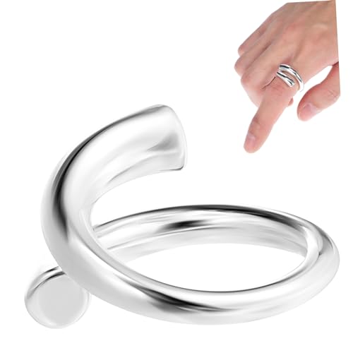 Homoyoyo Minimalistischer Teardrop Ring für Damen Verstellbarer Daumenring Eleganter Finger Zehenring für Besondere Anlässe Modisches Accessoire für Stilbewusste Frauen von Homoyoyo