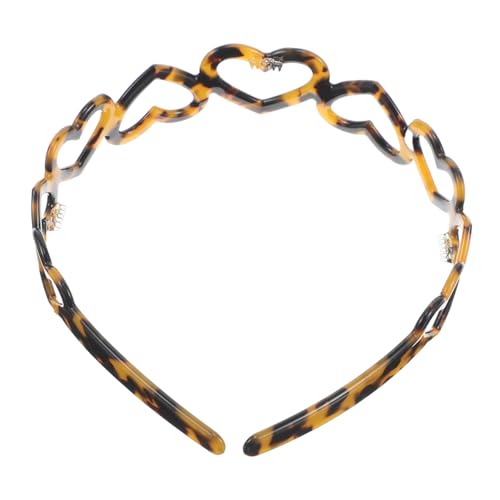 Homoyoyo Modebewusstes Haarband Damen mit Elegantem Französischem Hohldesign Robustem Material Niedlichem Herzdetail Stilvolles Stirnband für Make Up Alltag und Spa Modisches von Homoyoyo