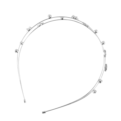 Homoyoyo Modisches Alloy Haarreifen Damen mit Funkelnden Sternen und Doppelreihigen Strasssteinen Braut Haarschmuck für Hochzeit Party und Festliche Anlässe von Homoyoyo