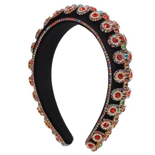 Homoyoyo Modisches Strass-Stirnband Für Frauen – Haarband Im Vintage Barock Stil Mit Geknotetem Turban-Design Verziert Mit Kristallperlen Und Strasssteinen Ideal Für Besondere von Homoyoyo