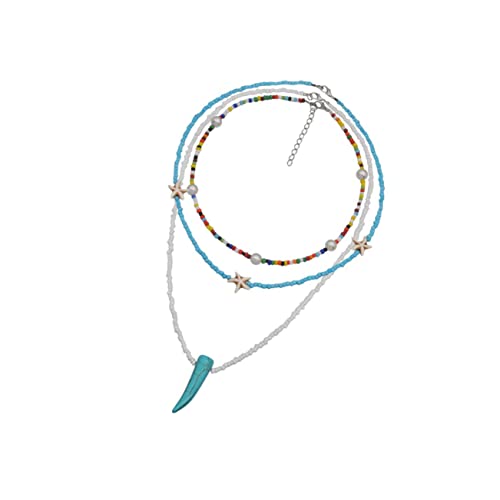 Homoyoyo Multi Layer Perlenkette für Damen Exotische Halskette Mehrlagige Clavicle Chain Hautfreundliches Material für Outfits Besondere Anlässe Homoyoyo Multi Layer Perlenkette für Damen Exotische Halskette Mehrlagige Clavicle Chain Hautfreundliches Material für Outfits Besondere Anlässe von Homoyoyo