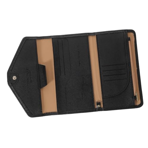 Homoyoyo Multifunktionale Reisepass für Damen Geldbörse für Reisepass Tickets Persönliche Gegenstände RFID Diebstahlschutz Elegantes Schwarzes Design für Reisen von Homoyoyo