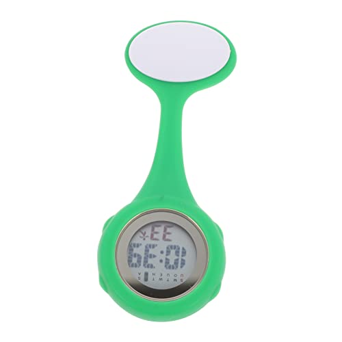 Homoyoyo Multifunktions-Digitaluhr Krankenschwester Uhr Nurse Watch zinkleimverband Zinklegierung Silikonuhr Damen Pflegeuhr Nadeltaschenuhr Schwesternuhr aus Silikon Kieselgel Green von Homoyoyo