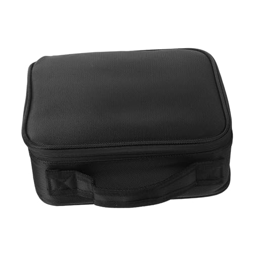 Homoyoyo Multilagige Kosmetiktasche Damen Tragbar mit Henkel Hängbar Reise Kulturbeutel Makeup Organizer für Urlaub Business Outdoor Schwarz von Homoyoyo