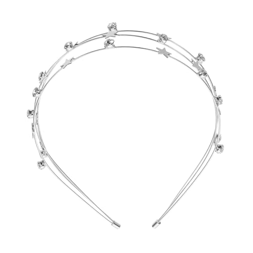 Homoyoyo Multilayered Metall Haarband mit Glitzer für und Mädchen Rutschfester Haarschmuck mit Sternen Design für Hochzeiten Partys und Alltag von Homoyoyo