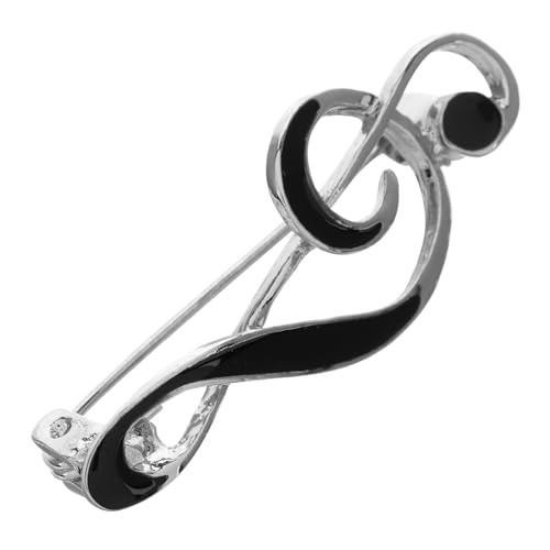 Homoyoyo Musiknotenbrosche Musikbrosche Musical thematisiert Anstecknadel mit Musiknoten Musik Brustnadel Brosche für Musikinstrumente -Brosche Zinklegierung Silver von Homoyoyo