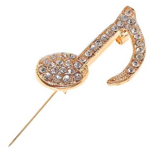 Homoyoyo Musiknotenbrosche Musiknote Brosche Vintage Brosche Schmuck Brosche Taschen-Brosche Schal-Brosche Krankenschwester Stifte Broschennadel für Musikinstrumente Strasssteine Weiß von Homoyoyo