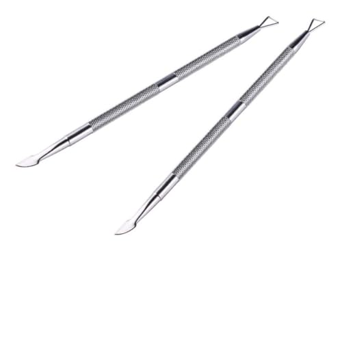Homoyoyo Nagelhautschieber aus Edelstahl Doppelseitiger Maniküre Cuticle Pusher mit Löffel ende Praktisches Nagelpflege tool für Nagelhautentfernung und Reinigung Geeignet für Maniküre und von Homoyoyo