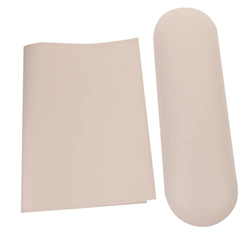 Homoyoyo Nail Art Handauflage Teilig Weiches Maniküre Kissen Tischmatte Komfortable Armstütze für und Heimgebrauch Pflegeleichtes PU Stilvolles Design Milchkaffee von Homoyoyo