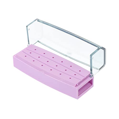 Homoyoyo Nail Drill Bit Organizer Fächer Aufbewahrungsbox für Schleifköpfe Praktischer Nagelkunst Polierkopf Halter für Profis und Zuhause Farblich von Homoyoyo