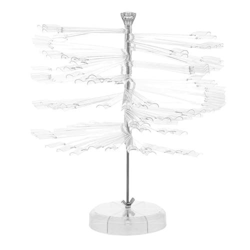 Homoyoyo Nail Tips Display Stand Spiral Fan Farben Farbkarte Transparent Langlebig Tragbar für Mobile Nagelstudios Gel Polish Farbpräsentation Nail Art Zubehör von Homoyoyo