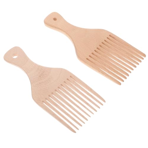 Homoyoyo Natürlicher Holz Kamm mit Breiten Zähnen Antistatisch und Entwirrend Vielseitig für Glattes und Lockiges Haar Ergonomisch Geformt Geeignet für Damen und Herren Salon und von Homoyoyo