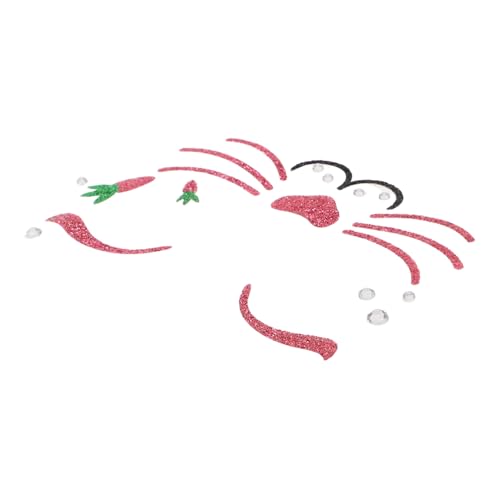 Homoyoyo Niedliche Bunny Gesicht Aufkleber aus Hautfreundlichem Material Glitzernde Tiergesicht Deko für Karneval Maskenball Einfach Anzubringen Sicher frei von Make up für Festliche von Homoyoyo