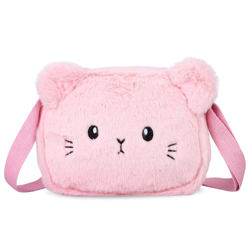 Homoyoyo Niedliche Plüsch Umhängetasche für Kunstfell Verstellbarer Schultergurt Große Kapazität Damentasche für Schule Freizeit Angenehm von Homoyoyo