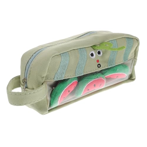 Homoyoyo Niedliches Federmäppchen aus Premium leinwand mit Glattem Reißverschluss Cartoon stiftetui für Schüler Praktische Aufbewahrungstasche für Stifte und Kosmetik Tragbar und Robust von Homoyoyo