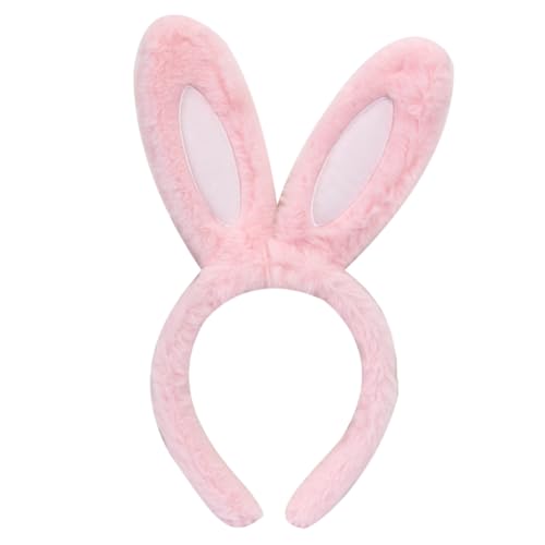 Homoyoyo Niedliches Hasenohren Stirnband aus Weichem Plüsch Modisches Bunny Ear Hair Decoration für Mädchen Vielseitiges Haaraccessoire für Karneval Ostern Partys und Festlichkeiten von Homoyoyo
